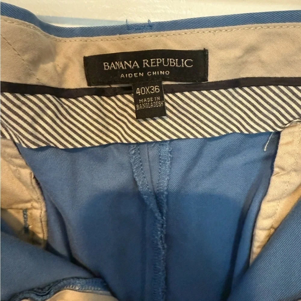 Banana Republic Men’s Aiden Chinos Blue Size 40 X 36 EUC